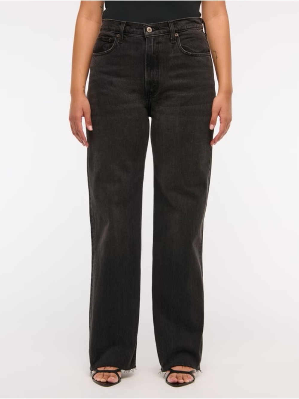 Abercrombie&Fitch Black High Rise The 90's Relaxed Jean S Leg Size 25/0S